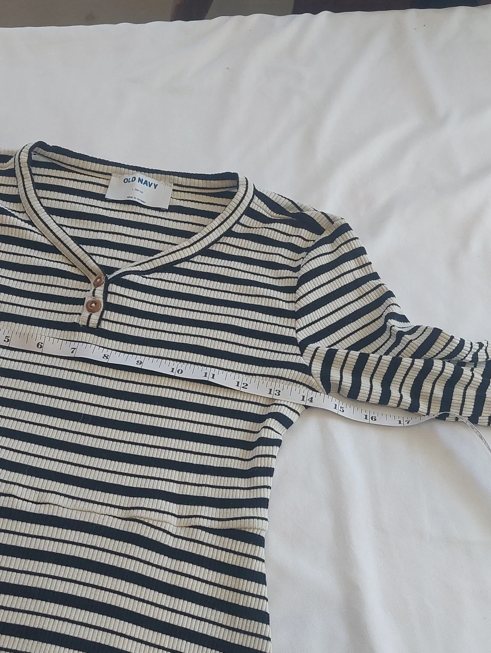 Old Navy Striped Black and White Long-Sleeve Girls' Dress.Size 10 /12